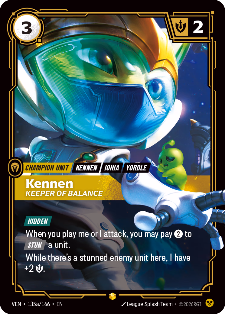 Kennen, Keeper of Balance VEN-135a/166 Riftbound card