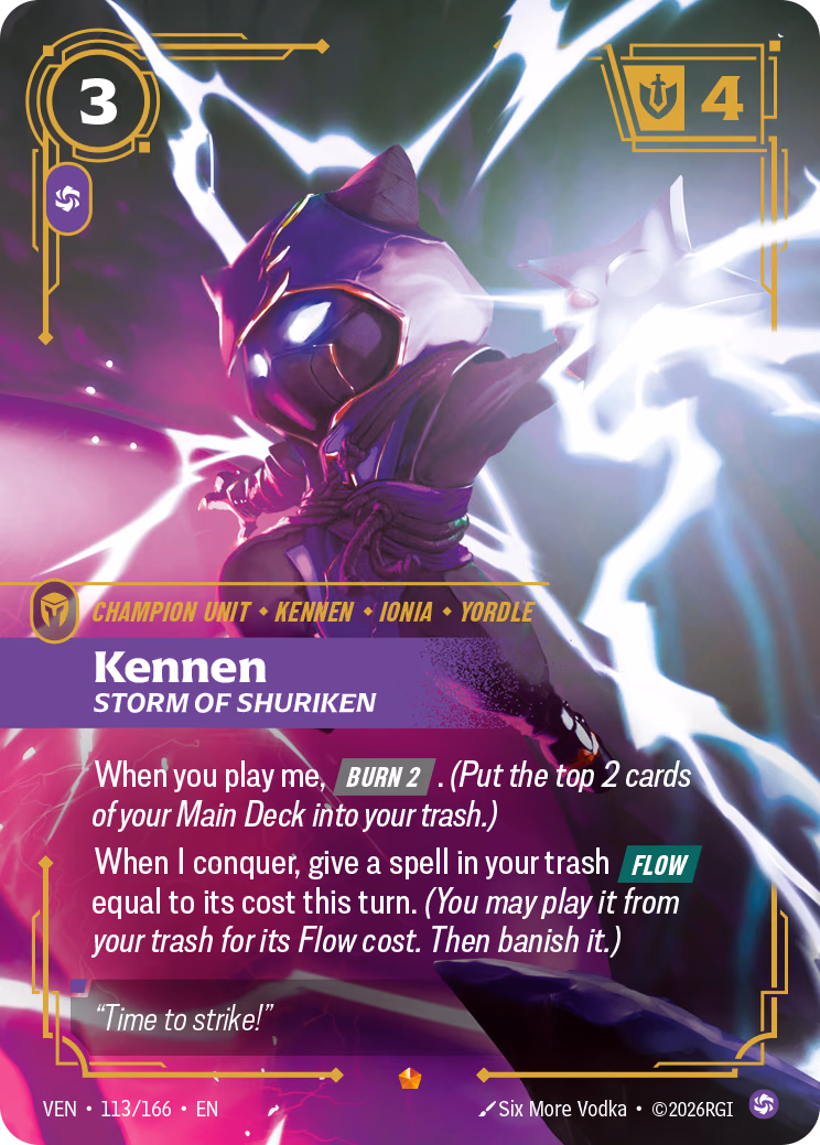 Kennen, Storm of Shuriken VEN-113/166 Riftbound card