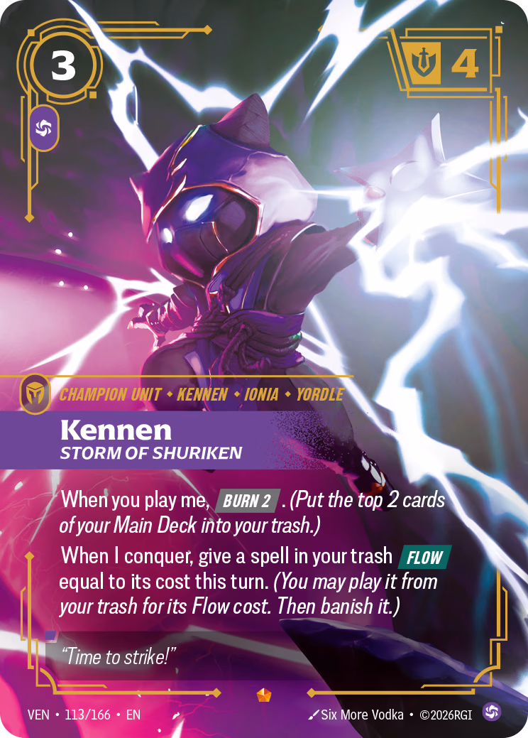 Kennen VEN-113/166 Riftbound card