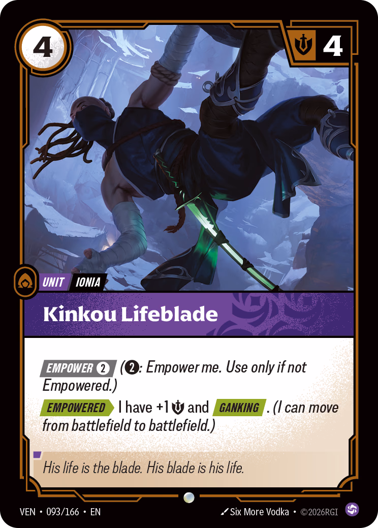 Kinkou Lifeblade VEN-093/166 Riftbound card