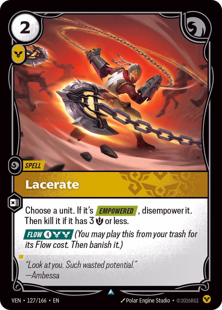 Lacerate VEN-127/166 Riftbound card