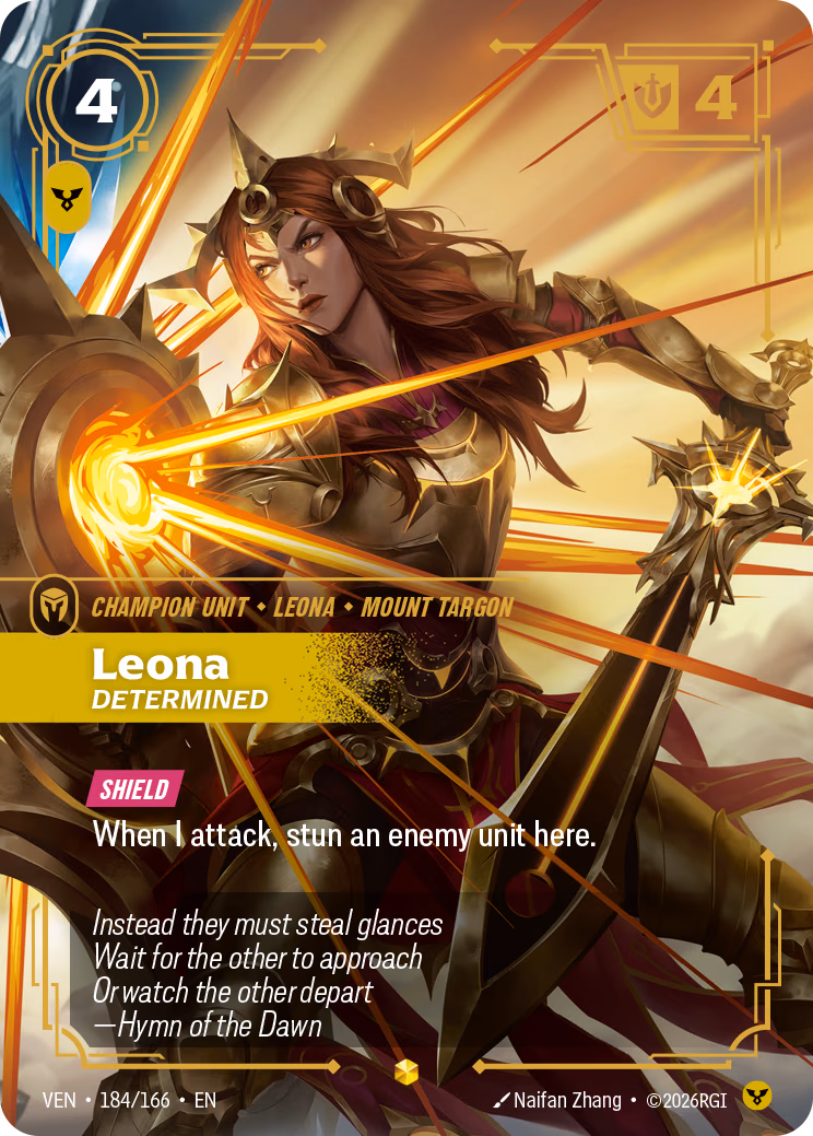 Leona, Determined VEN-184/166 Riftbound card