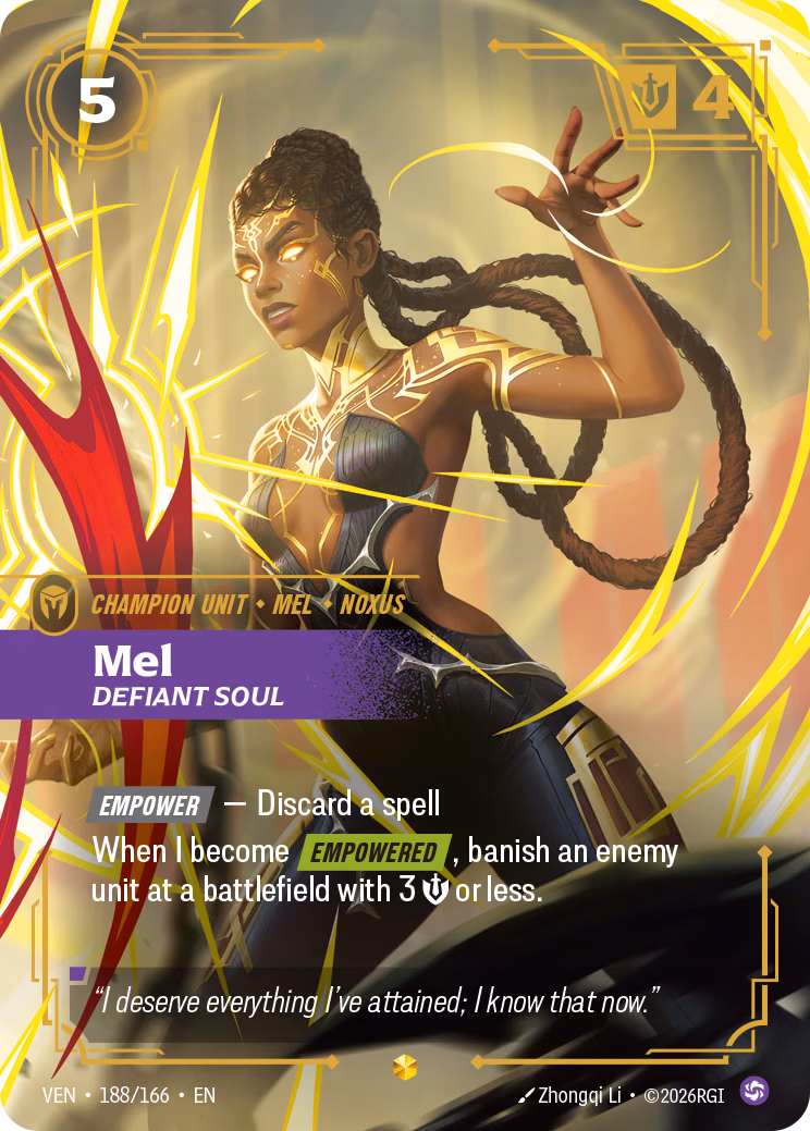 Mel, Defiant Soul VEN-188/166 Riftbound card