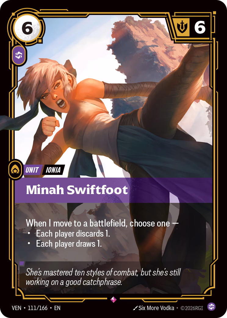 Minah Swiftfoot VEN-111/166 Riftbound card