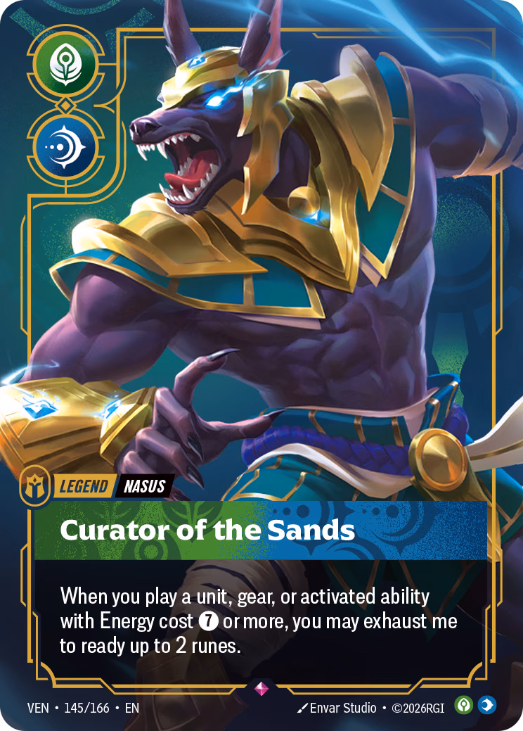 Nasus, Curator of the Sands VEN-145/166 Riftbound card