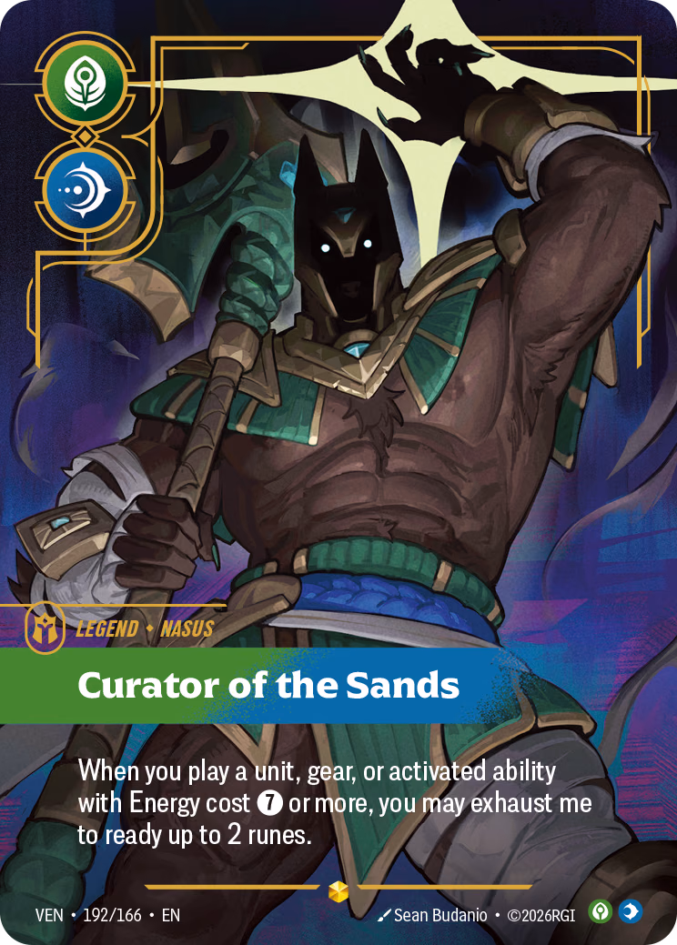 Nasus, Curator of the Sands VEN-192/166 Riftbound card