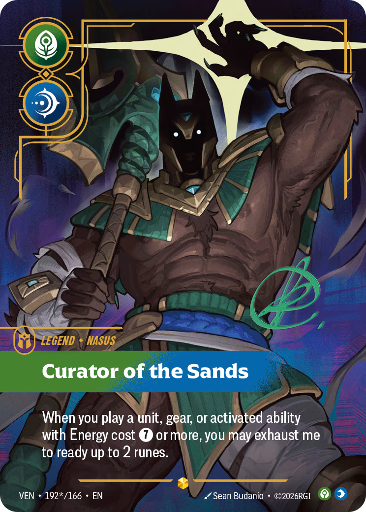 Nasus, Curator of the Sands VEN-192*/166 Riftbound card