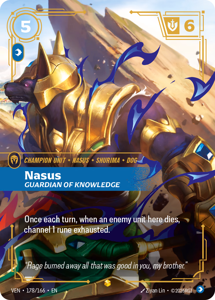Nasus, Guardian of Knowledge VEN-178/166 Riftbound card