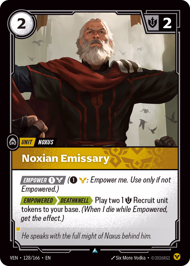 Noxian Emissary VEN-128/166 Riftbound card