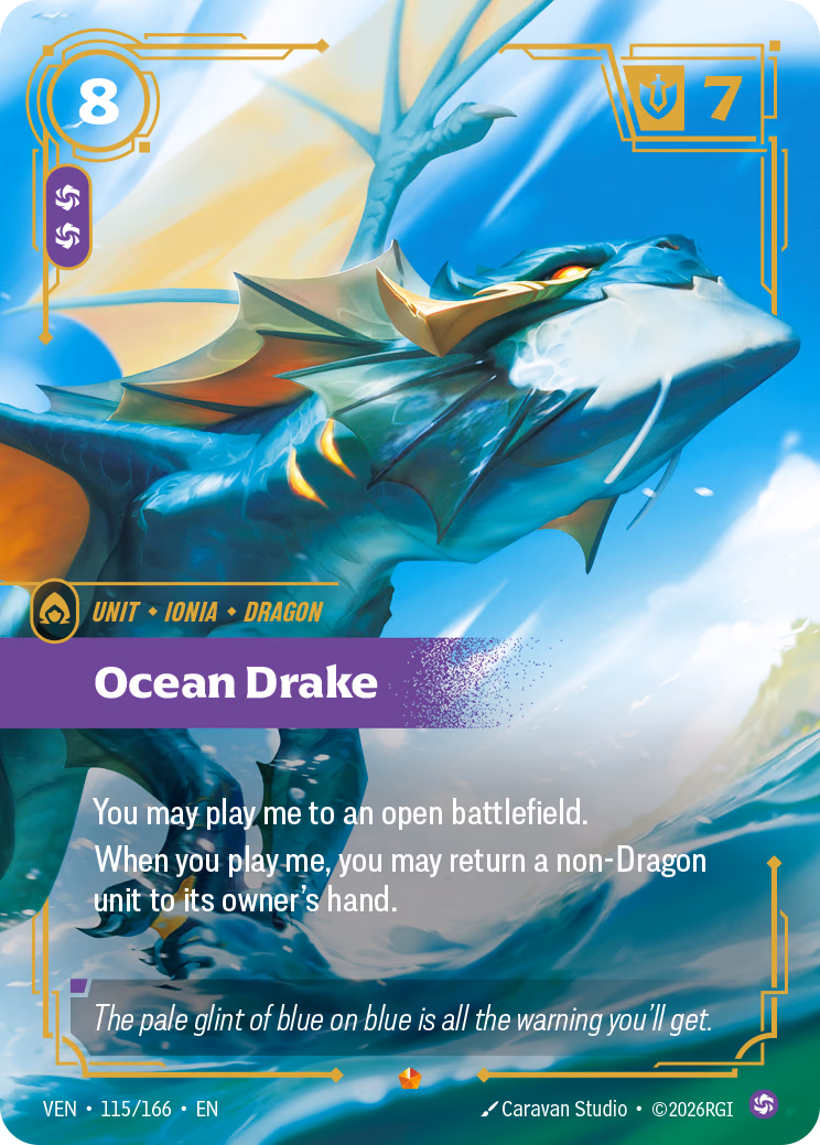 Ocean Drake VEN-115/166 Riftbound card