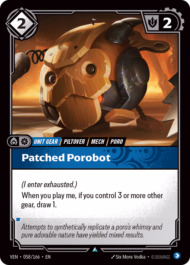 Patched Porobot VEN-058/166 Riftbound card