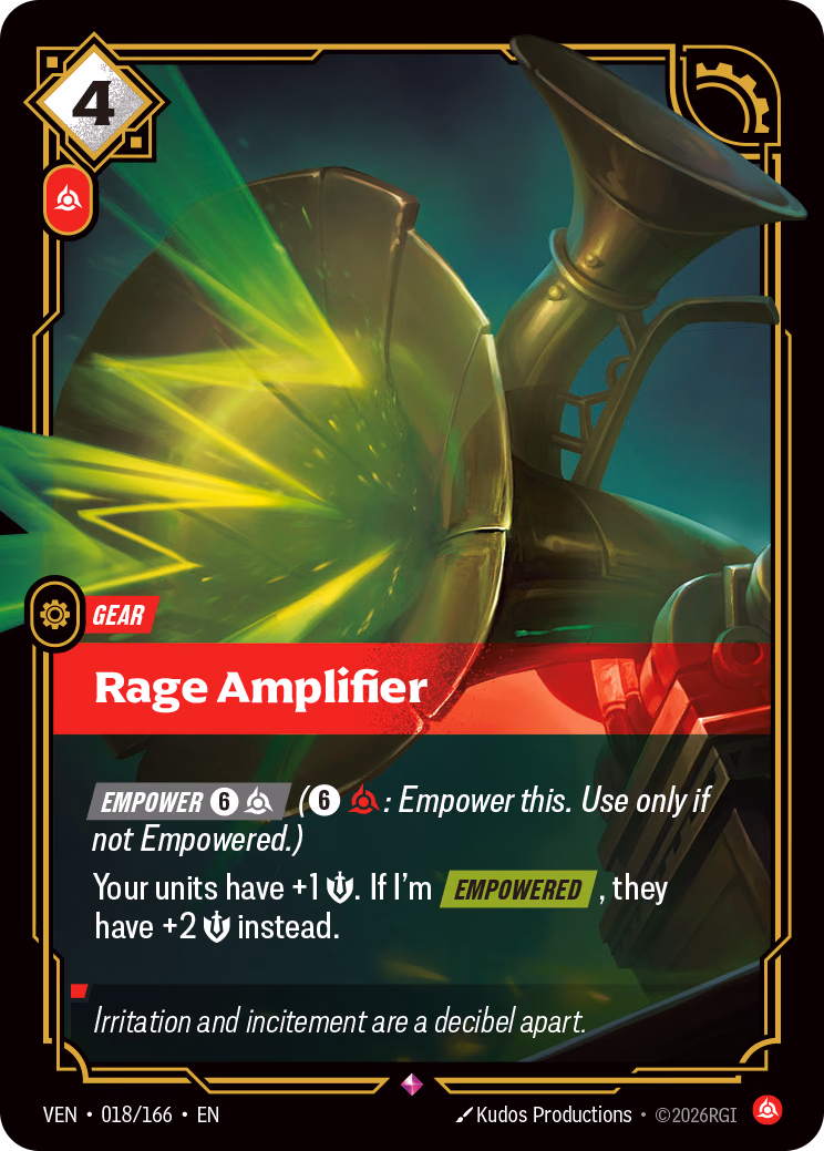 Rage Amplifier VEN-018/166 Riftbound card