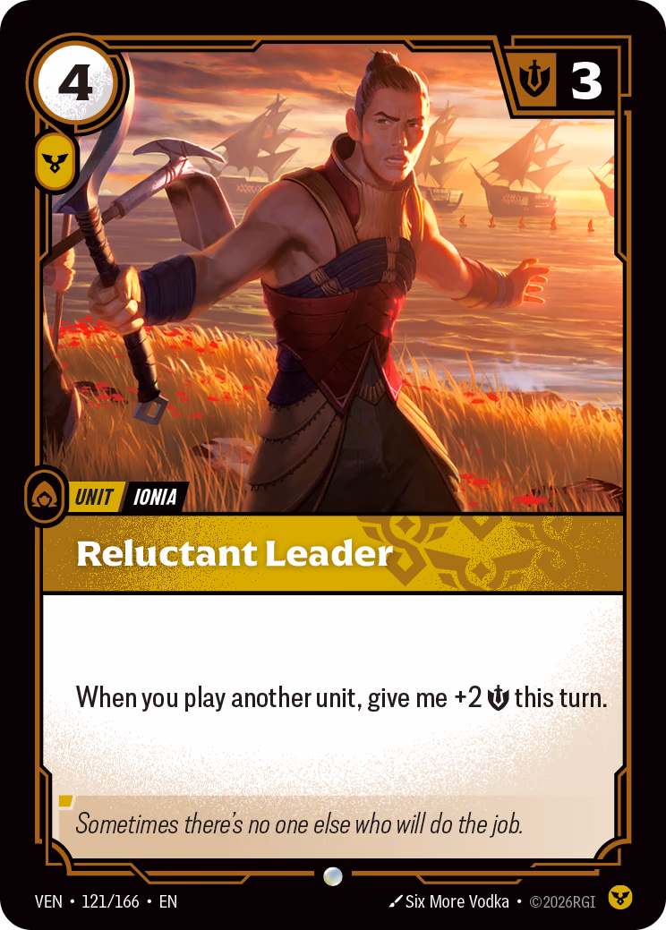 Reluctant Leader VEN-121/166 Riftbound card