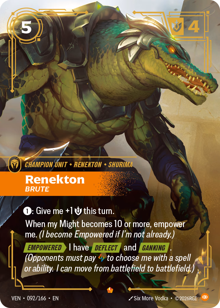 Renekton, Brute VEN-092/166 Riftbound card