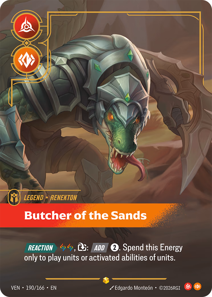 Renekton, Butcher of the Sands VEN-190/166 Riftbound card