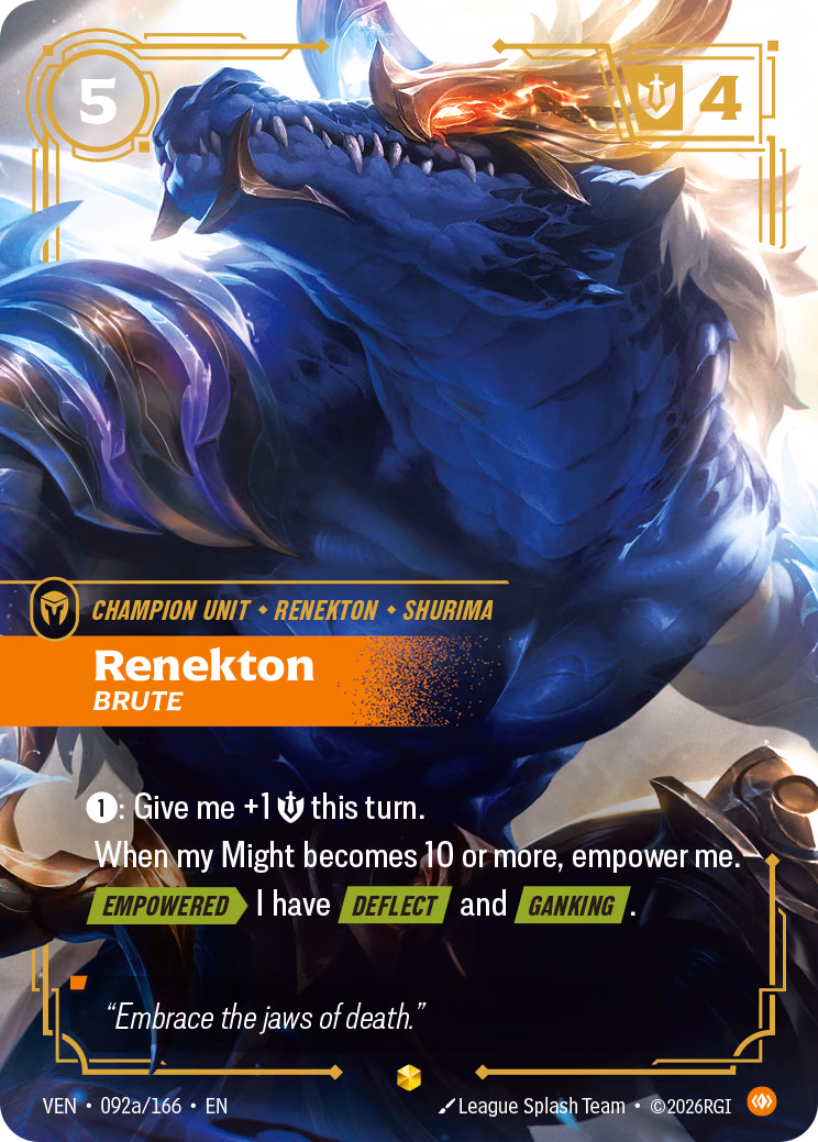 Renekton VEN-092a/166 Riftbound card