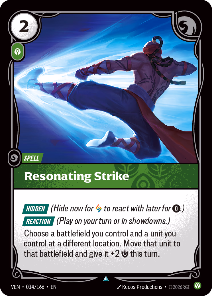 Resonating Strike VEN-034/166 Riftbound card