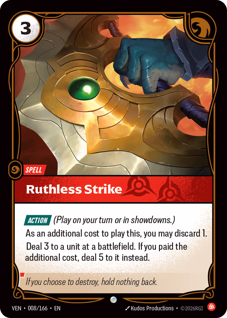 Ruthless Strike VEN-008/166 Riftbound card