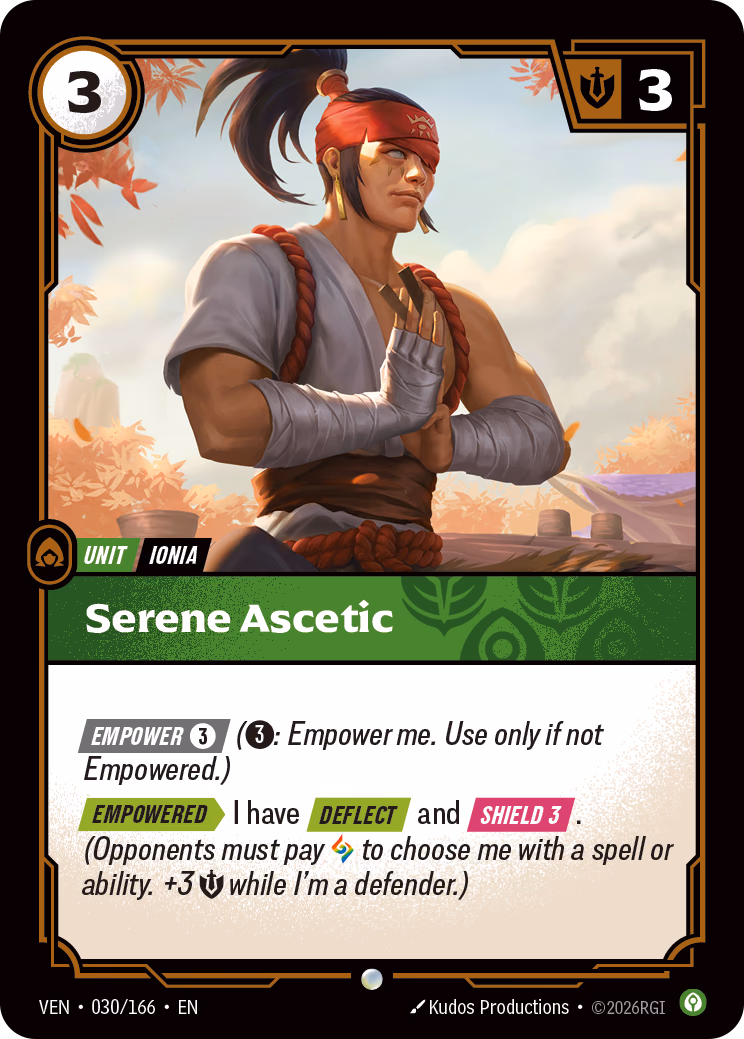 Serene Ascetic VEN-030/166 Riftbound card