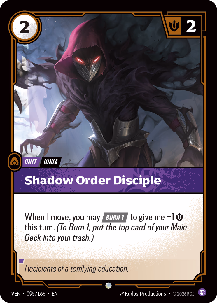 Shadow Order Disciple VEN-095/166 Riftbound card