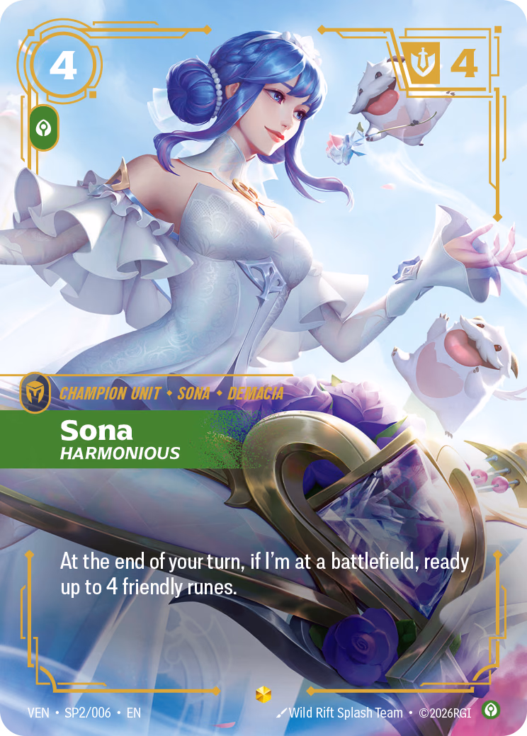 Sona, Harmonious VEN-SP2/006 Riftbound card