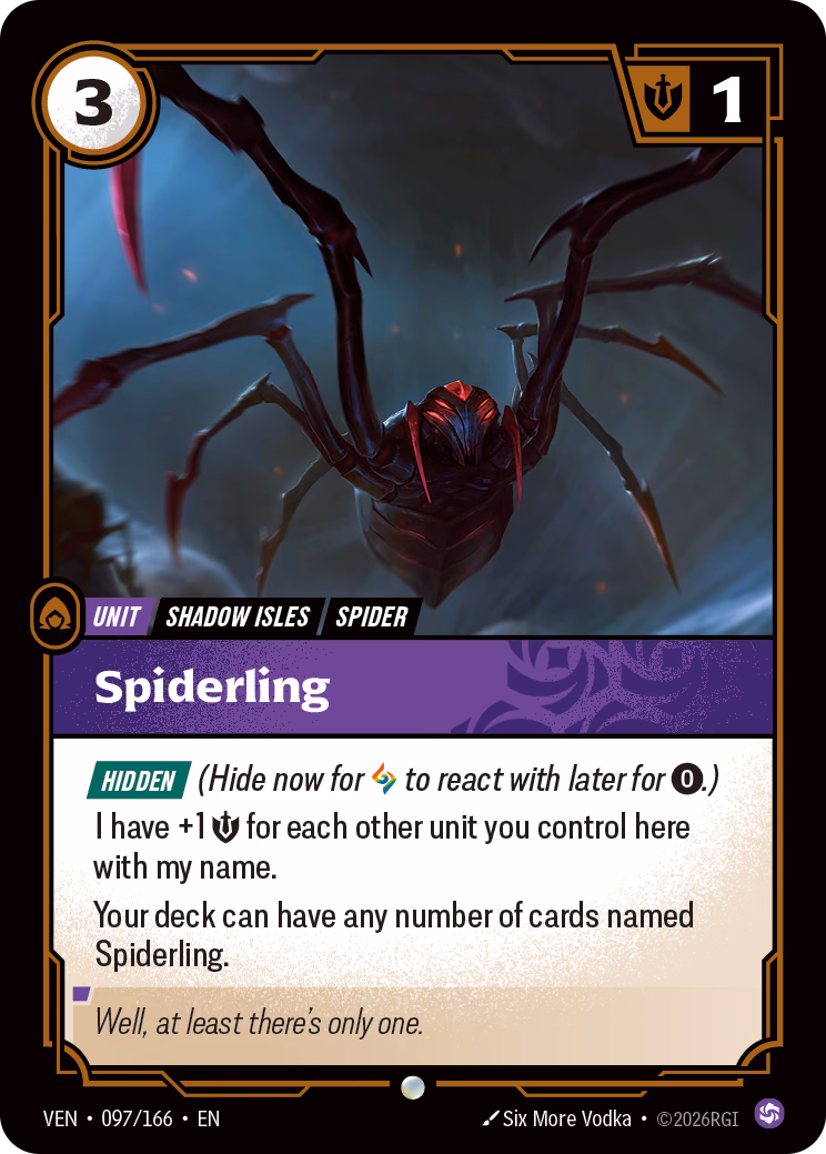 Spiderling VEN-097/166 Riftbound card