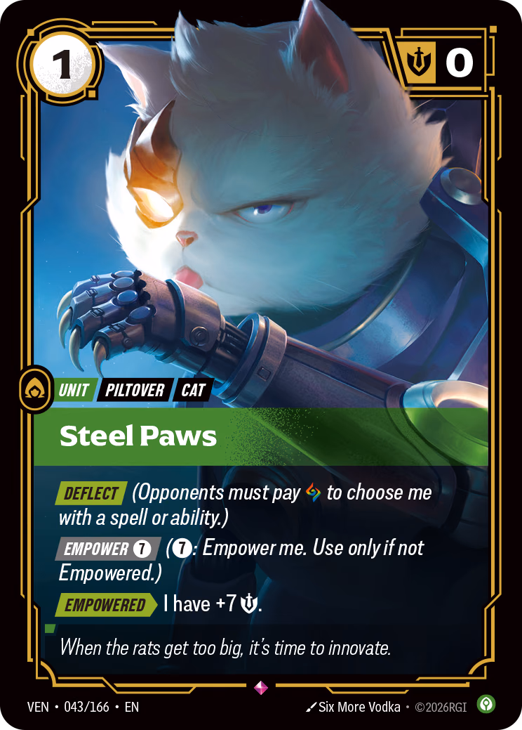 Steel Paws VEN-043/166 Riftbound card