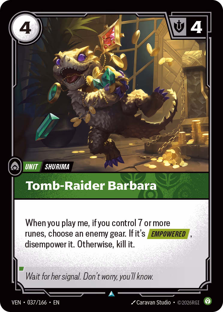 Tomb-Raider Barbara VEN-037/166 Riftbound card