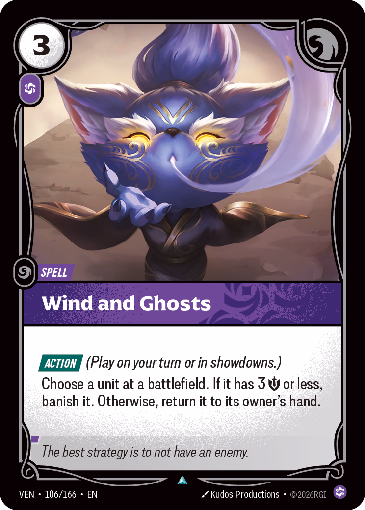 Wind and Ghosts VEN-106/166 Riftbound card