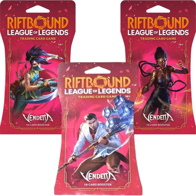 Riftbound Vendetta Sleeved Booster Pack Art Bundle [Set of 3]